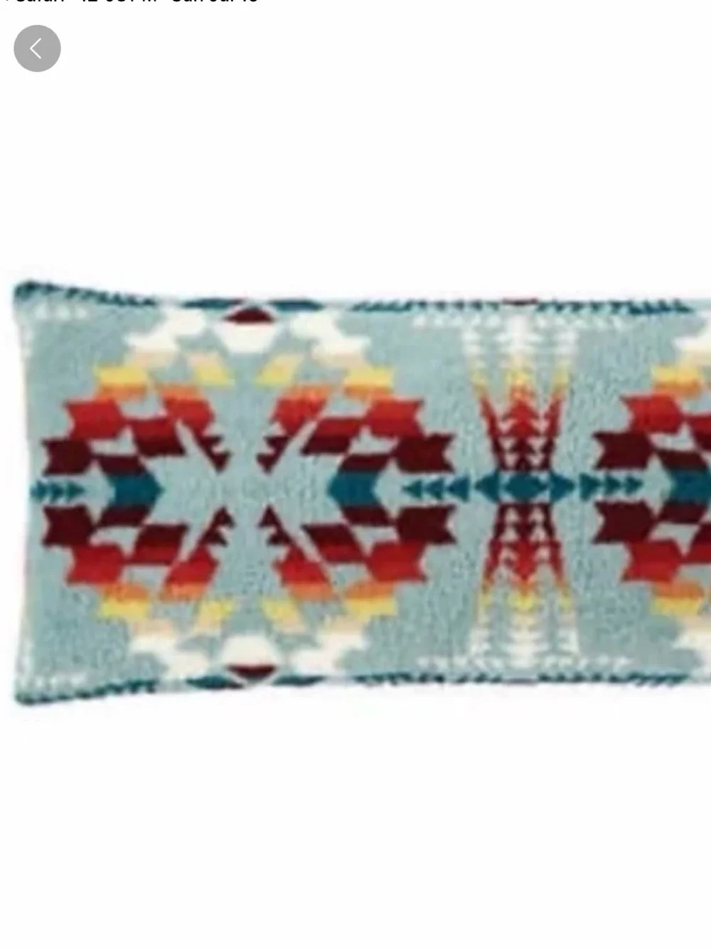 Pendleton Aqua Lake Blue Multicolor Geometric Lumbar Pillow